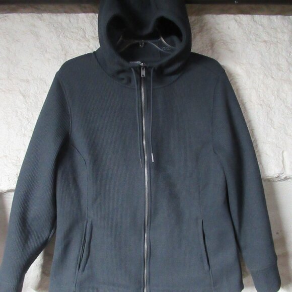 Time and Tru Grey Fleece-Lined Zip Up Jacket Size L - Picture 1 of 9